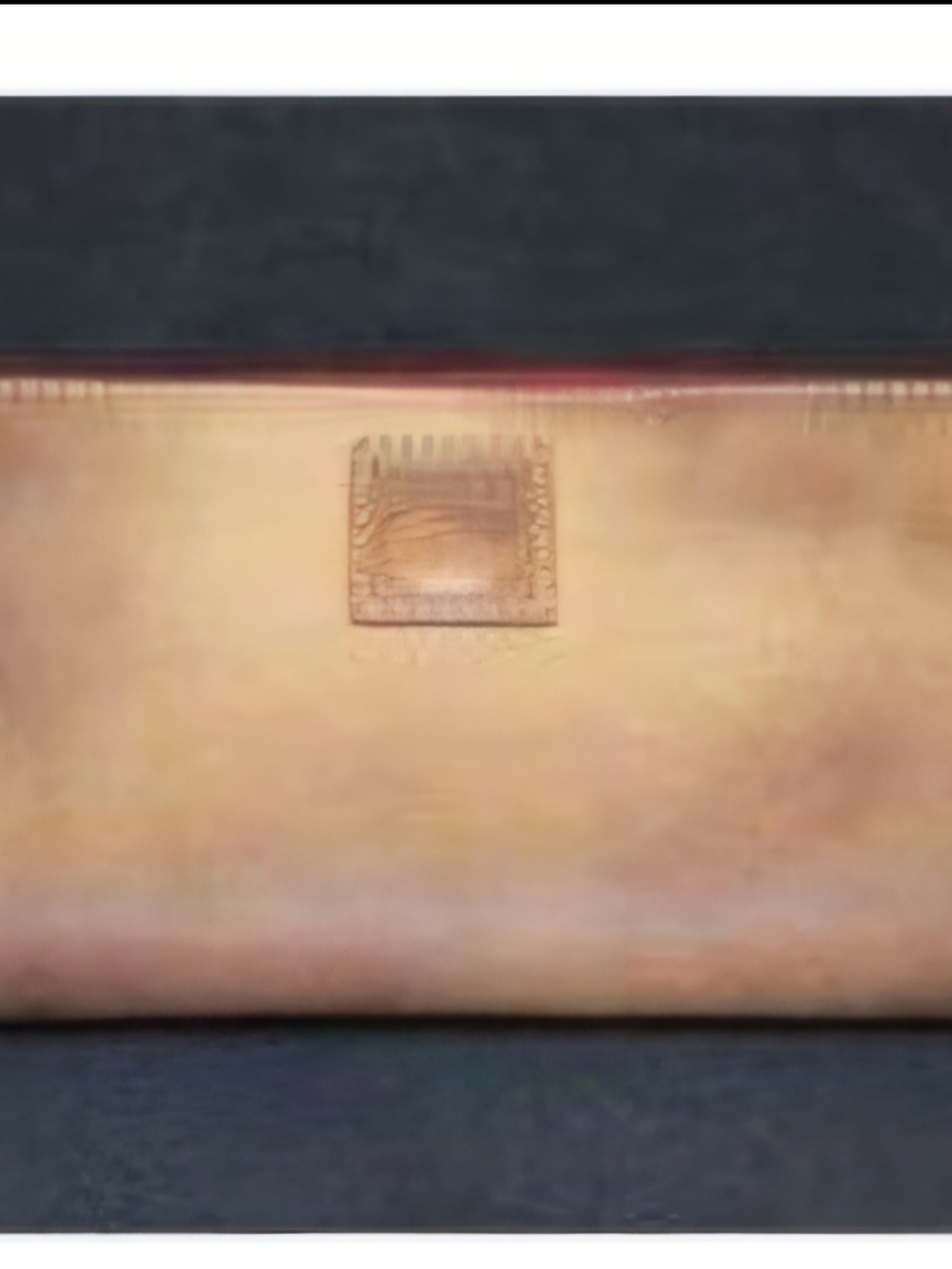 Dooney & Bourke Florentine leather wallet featuring a prominent, embossed logo